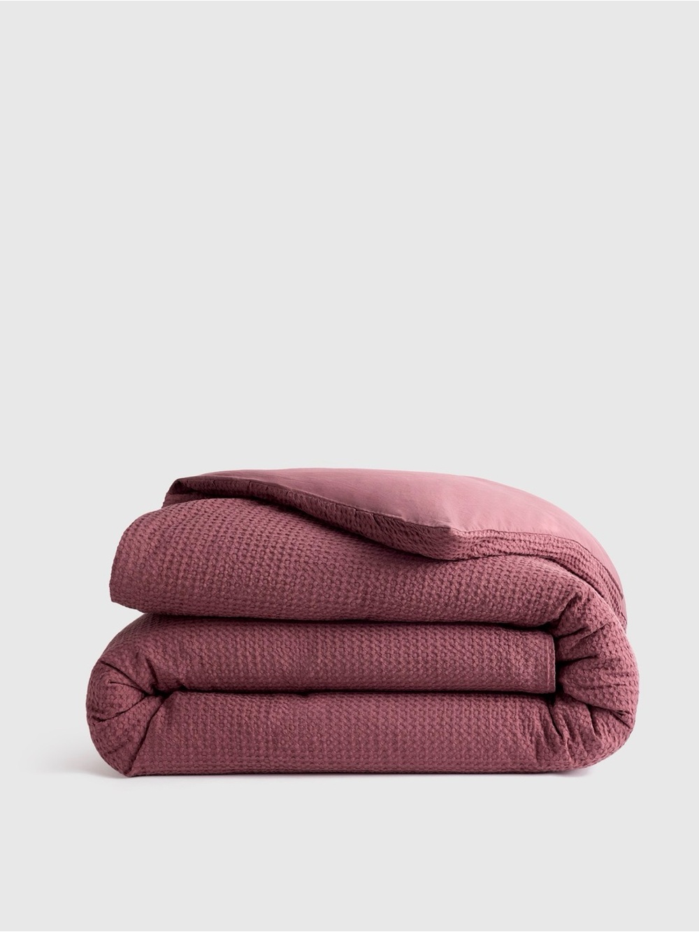 Quince Organic Luxe Honeycomb Duvet Cover Full Queen Plum NWT (Sold Out Online)